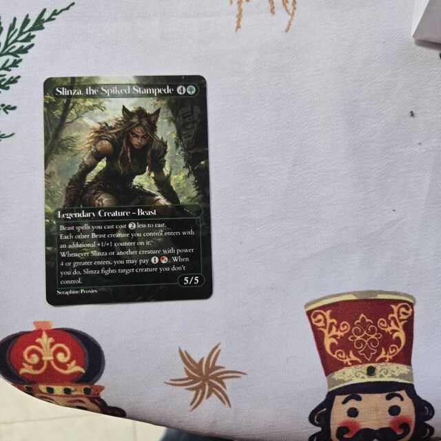 Jolly Balloon Man Slinza, The Spiked Stampede - Commander Deck Single (Red/Green) MTG Jolly Balloon Man Slinza, The Spiked Stampede - Commander Deck Single (Red/Green) MTG
