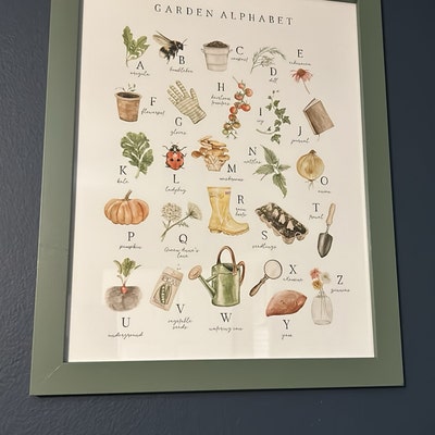 Meri Meri Alphabet-Aufkleber ‚Englischer Garten‘ – Blumige Buchstaben Mit Goldfolien-Rand – Dekorieren Von Karten, Notizbüchern & Postern