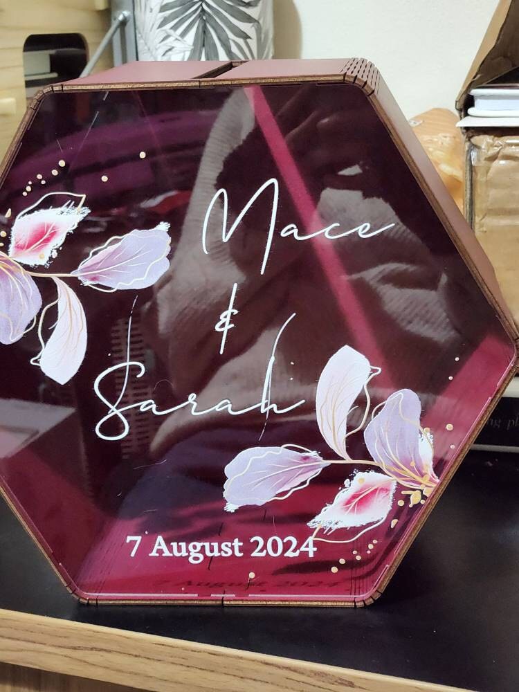 Personalisierte Hochzeitskartenbox mit Schlitz, Gewölbte Hochzeitsumschlagbox, Abschlusskartenbox, Hochzeitsgeschenkkartenbox, Hochzeitsspardose