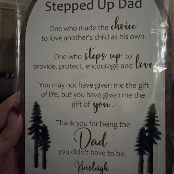 Personalized Stepped Up Mom Acrylic Plaque - Gift Idea For Mother's Day - Thank You For Being The Mother You Didn't Have To Be main image 0
