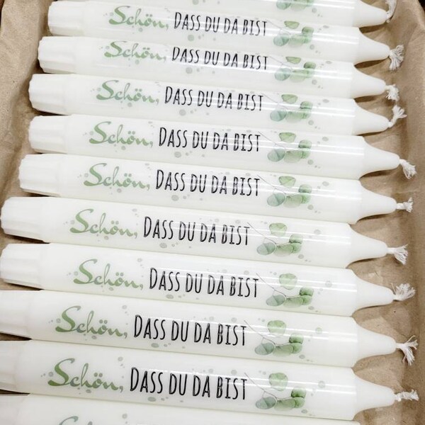 20 Stück Hochzeits-Kugelschreiber Aus Holz Mit Spruch „Schön Dass Du Da Bist“ - Inkl. Lesezeichen & Juteseil