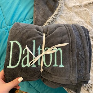 Personalized Throw Blanket for Adults, Monogrammed Blanket Women ...