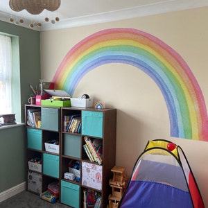 Rainbow Pastel Wall Decal, Nursery Wall Decal, Kids Room Wall Decals ...