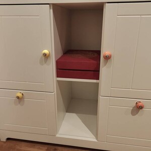 Keramikknauf mit altem Bauernmuster in grün | Etsy