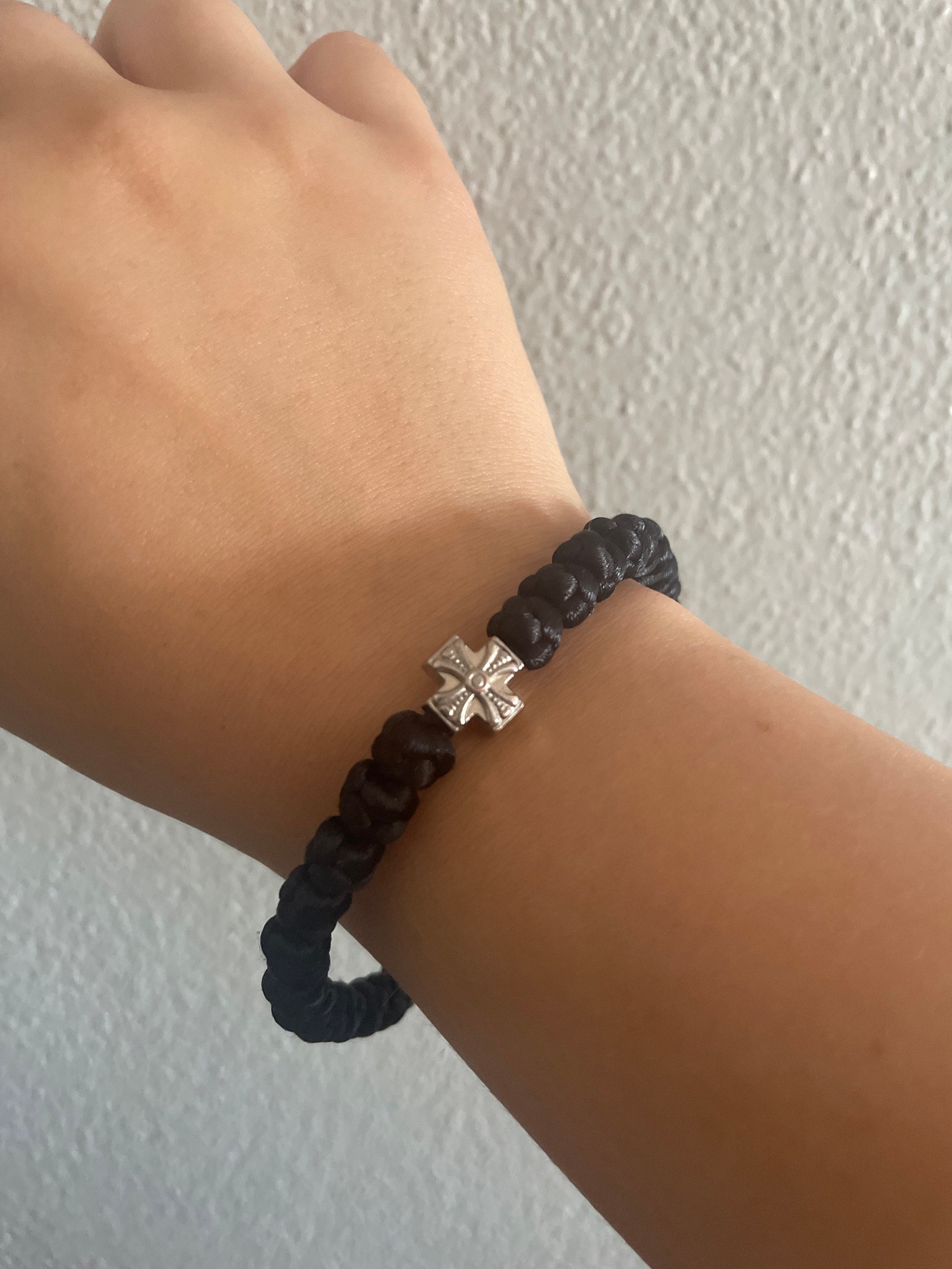 Orthodox Prayer Rope bracelet 33 knots brojanica komboskini black orthodox jewelry, Christian Gifts, Christian bracelet, Christian jewelry