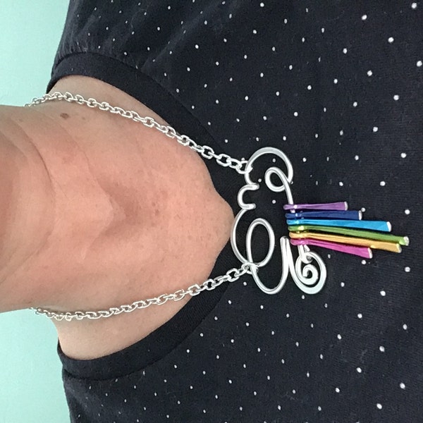 Rain Cloud Necklace - Choose Rainbow or Raindrops or All Silver Wizard ...