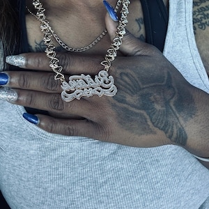 XOXO 3D Double Plated with Hearts Name Necklace