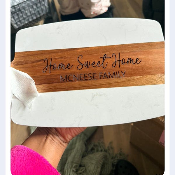 Custom Gift Basket Housewarming Gift Cutting Board First Home Gift Idea ...