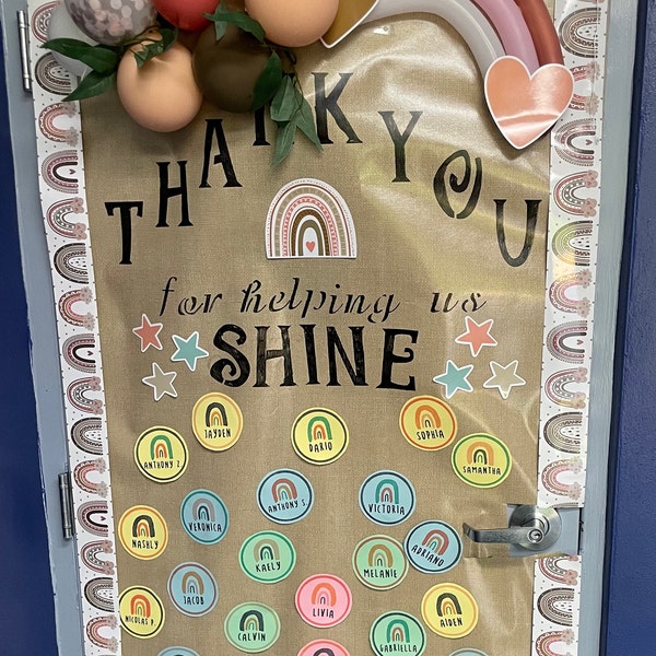 Color Posters Rainbow Classroom Theme Wall Decor Kindergarten ...