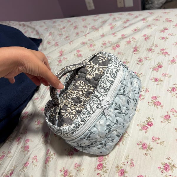 Quilted Vanity Bag Sewing Pattern PDF With Video Tutorial – 3 Size ...