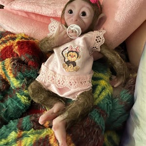 Handmade Platinum Silicone Monkey Baby Doll: Collector's Item - Etsy