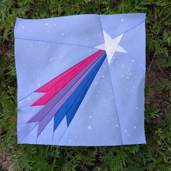 Rainbow Shooting Star PDF Quilt Pattern - Etsy