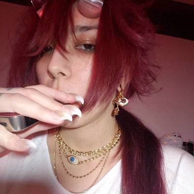 Press on Nails, Nude Press on Nails, Press Ons, Floral Nails, Gold