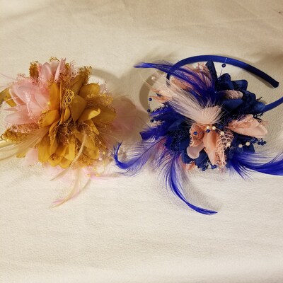 Veren corsage roze | Corsages veren (diverse kleuren