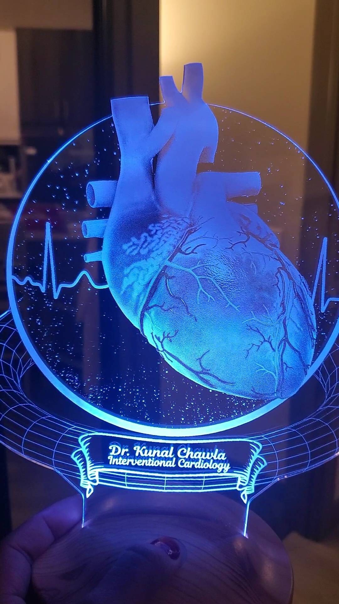 Heart Surgeon Personalized 3D Lamp, Cardiologist Gift, Heart Specialist Unique Doctor Gift,Customized Gifts for Heart Doctor,Cardio thoracic