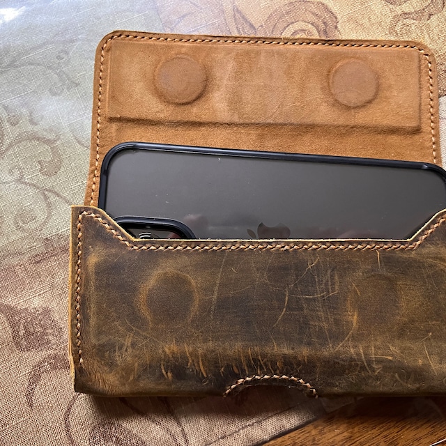 Custodia Pelle IPhone Fondina In Pelle Con Clip Per IPhone 16 / 16 - Foto 2