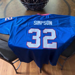 O.J. SIMPSON Unsigned Custom Buffalo Blue Sewn New Football Jersey