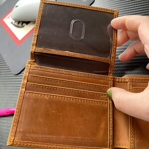 Engraved Mens Leather Wallet RFID Tech Bifold Wallet With - Etsy