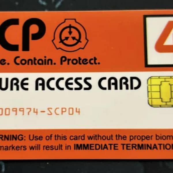 SCP Foundation Key Cards - Containment Breach (current) Version - Etsy