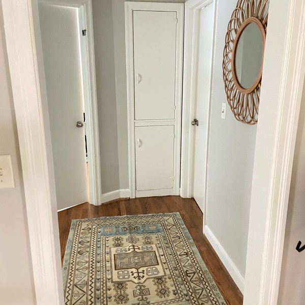 2’9”x9’10” Ft. Turkish Vintage Rug. Runner Rug. Laundry Room Rug ...