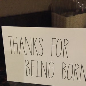 Birthday Card Funny Birthday Card Thanks For Being Born Etsy Birthday Card Funny Birthday Card Thanks For Being Born Etsy