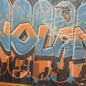 Personalized Graffiti Name Canvas: Skateboard Art, Cityscape Boys
