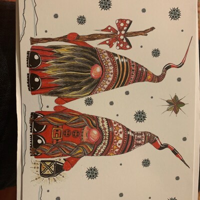 Portuguese Man O' War Blank Greeting Card, Zentangle-inspired Doodle ...