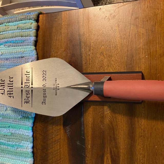 Custom Engraved 10 Mason Trowel Brick Trowel Marshalltown Etsy