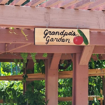 Grandpas Garden Sign Grandmas Garden Sign Pops Garden Sign Nana Papa