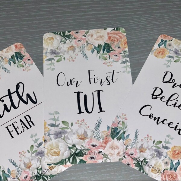 IUI Fertility Milestone Cards by Conceivable Designs® Bloom Collection ...