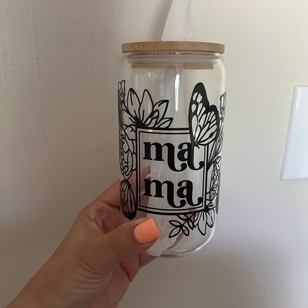 Mama • 16oz Glass Can Cutfile, Svg Dxf Png File Digital Download - Etsy