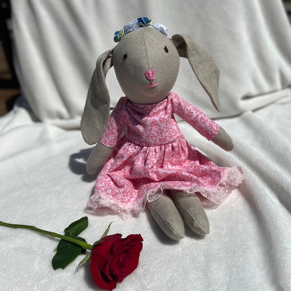 Bunny Doll With Clothes Easy Sewing Pattern PDF. 40cm/16 Cloth Rabbit ...