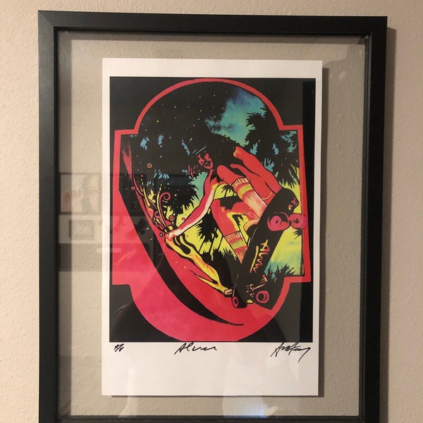 LYNYRD SKYNYRD Ronnie Van Zandt Rare Signed Numbered Art Print by Adam ...