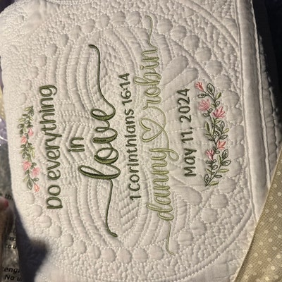 Personalized Heirloom Wedding/anniversary Quilt, Custom Name Blanket ...