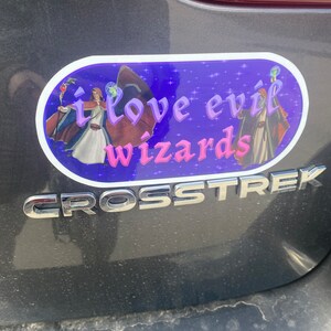I Love Evil Wizards Funny Bumper Sticker Weatherproof 5x2 in Gift ...