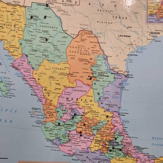 Mapa De Mexico Con Nombres De Estados Y Capitales Para Imprimir Mapa