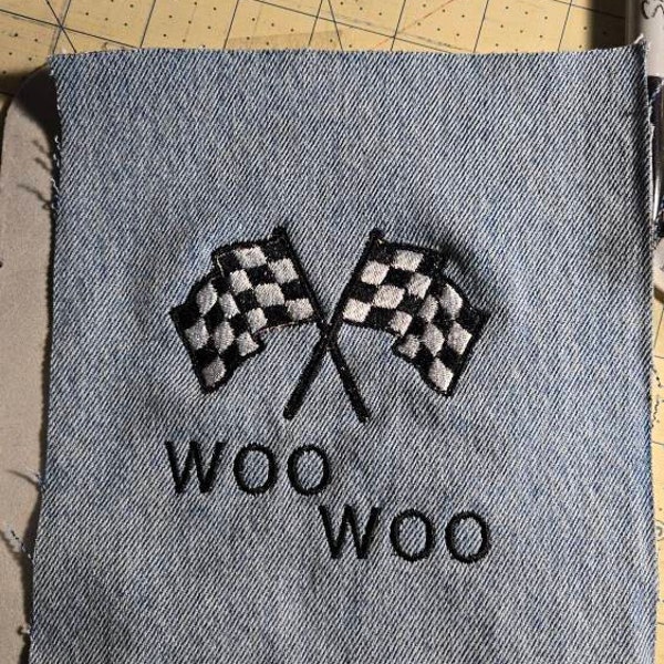 Checkered Racing Flag Machine Embroidery Design (instant Download) - Etsy