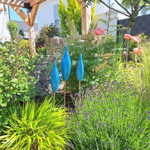 Keramik Gartenstecker Gärtner Deko für den Garten Keramikschmuck