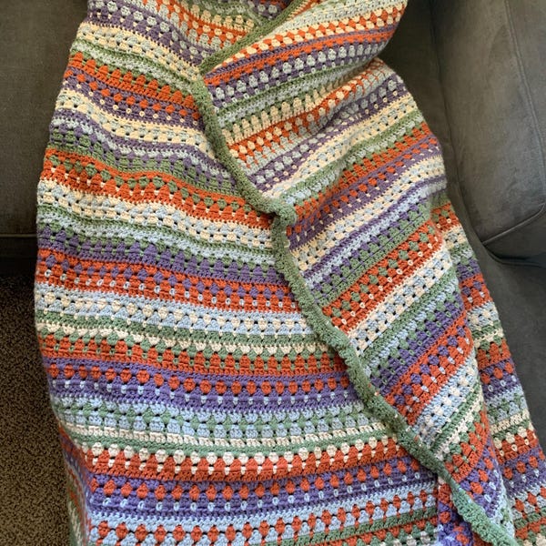 Riverbed Blanket Crochet Pattern | Video Tutorial Included | 14 Sizes ...