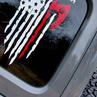 Pair Of 6" White Valhalla Norse Viking Vinyl Decals - Odin Stickers For Car, Laptop, Helmet & More