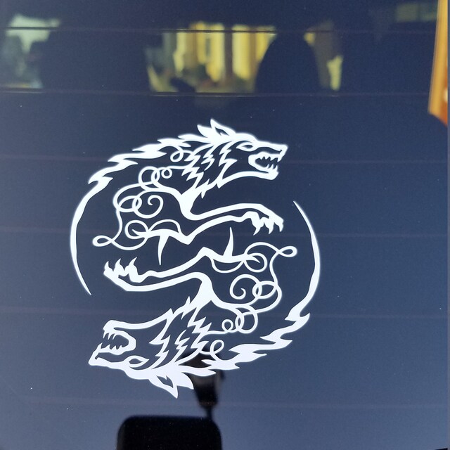 Wolves of Odin, Viking Vinyl CAR DECAL, Norse Mythology Geri and