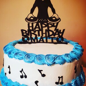 Custom Dj Joyeux Anniversaire 225 052 Cake Topper Etsy France