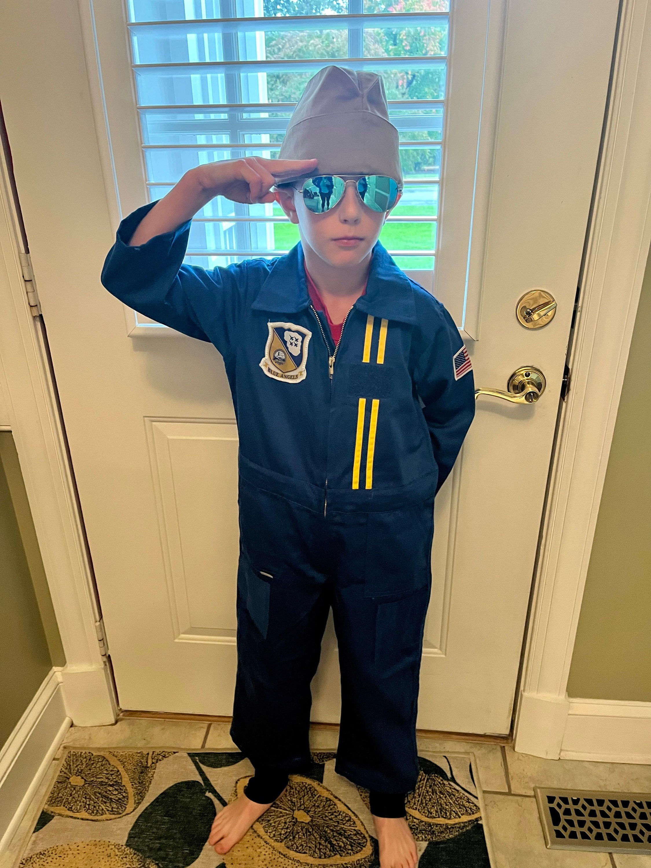 Licensed Blue Angels Youth Flight Suit and Garrison Cap