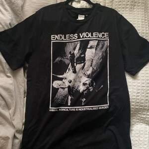 Endless Violence camisa vegana de derechos de los animales punk Etsy Mexico