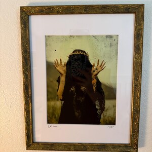 Vintage Green & Gold Ornate Picture Frame: Solid Wood