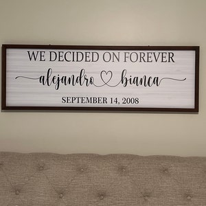 Master Bedroom Wall Decor Over the Bed Sign-personalized Wedding Gift ...