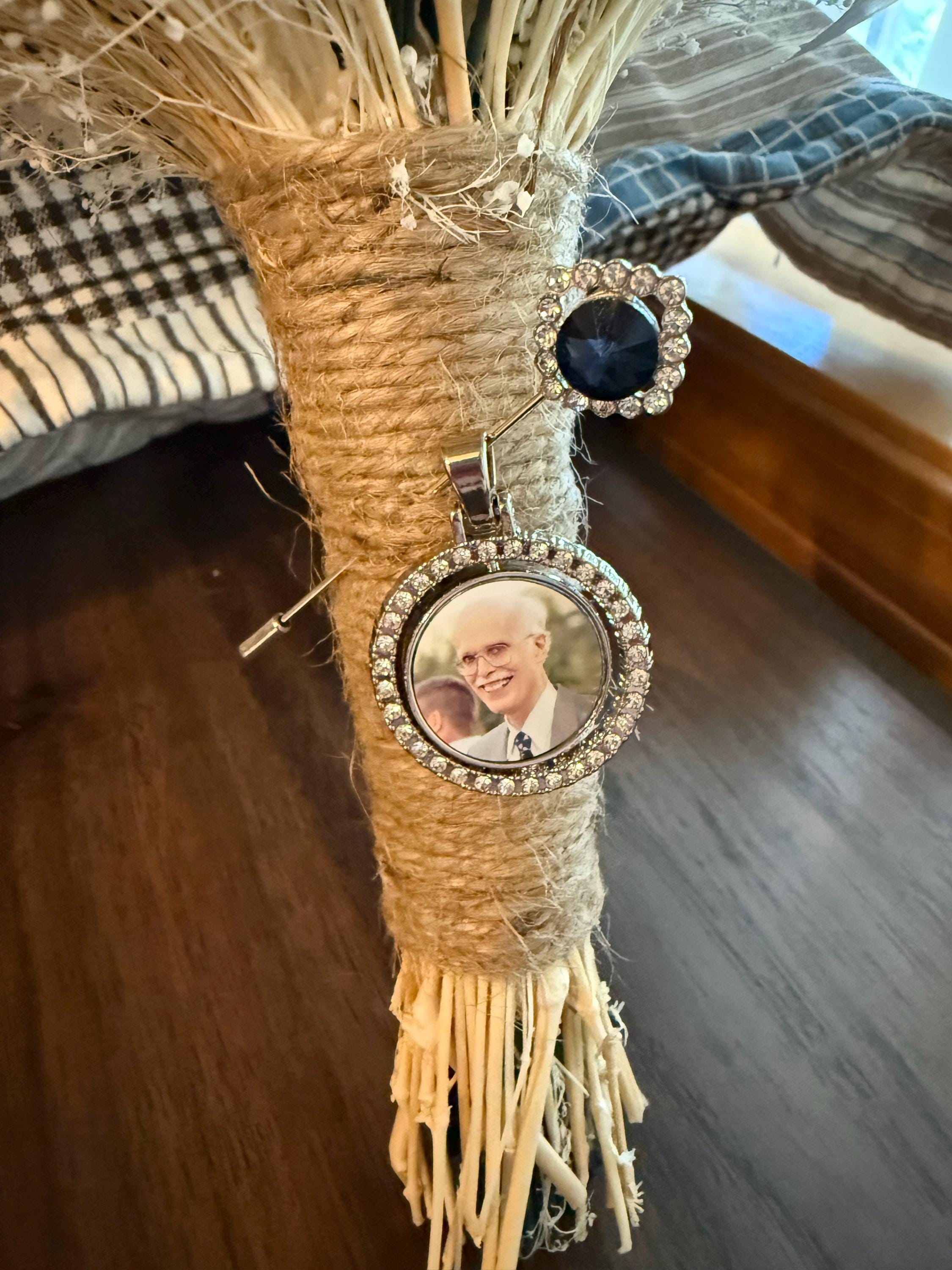 Personalization Wedding Bridal Bouquet Charms - Photo Charms for Bouquet, Custom Bridal Memory Charms,Something Blue Gifts for The Bride