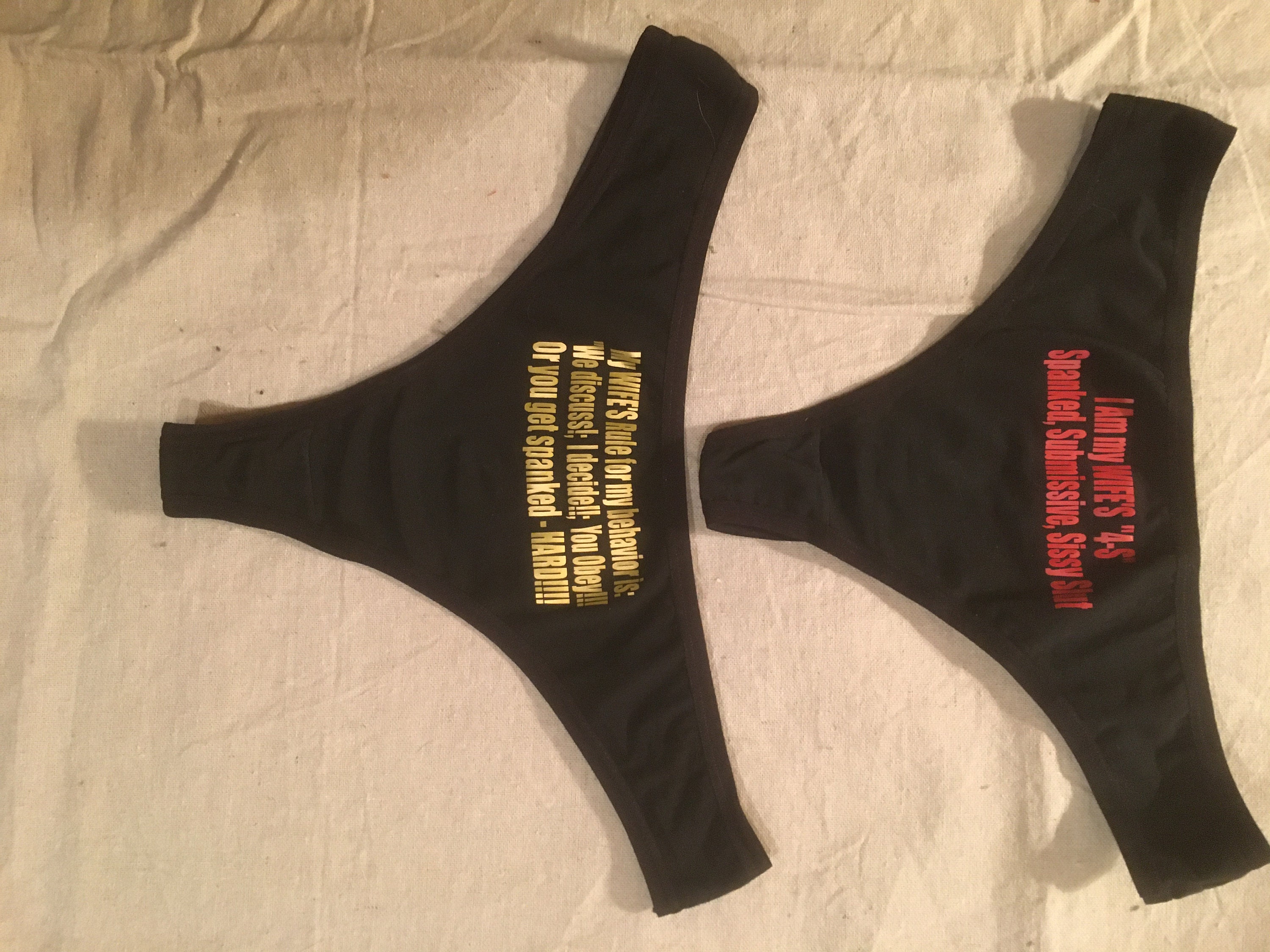 Photo Custom Personalised Thong Panties Women's Custom Printed