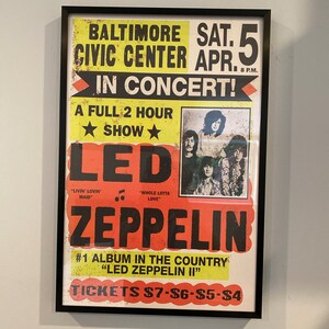 Led Zeppelin 1972 Tour Baltimore Maryland Civic Center 12