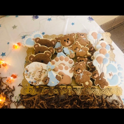 LUBTOSMN Baby Shower Cookie Cutter Set-7 Piece Onesie, Bib